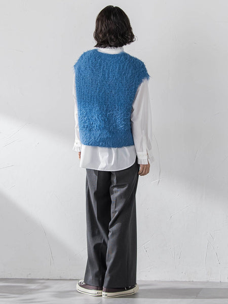 ネックフリルブラウス