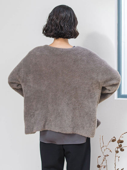 フェザーヤーンニットカーディガン