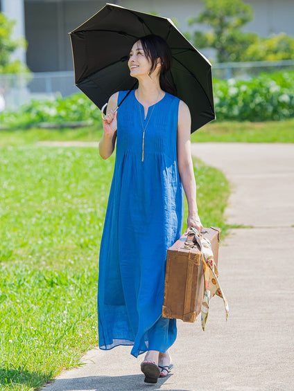 【WEB限定】ラミーノースリーブワンピース≪洗濯機で洗える≫