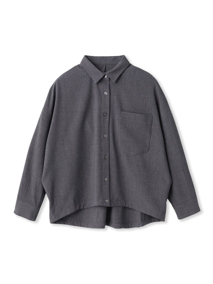 ドロストクロップドシャツ≪洗濯機で洗える≫