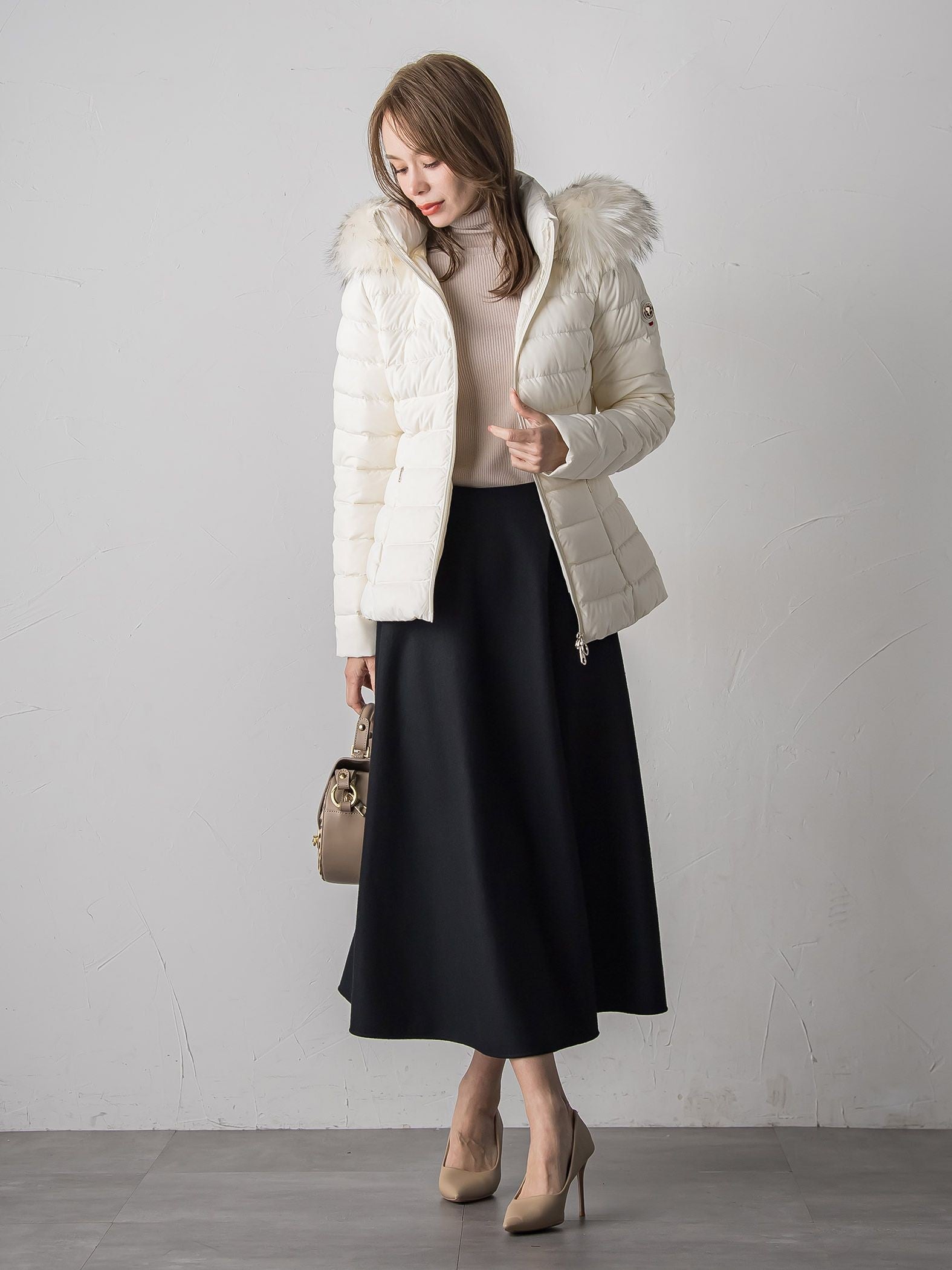 【新色追加】スパンコールリブタートルニット