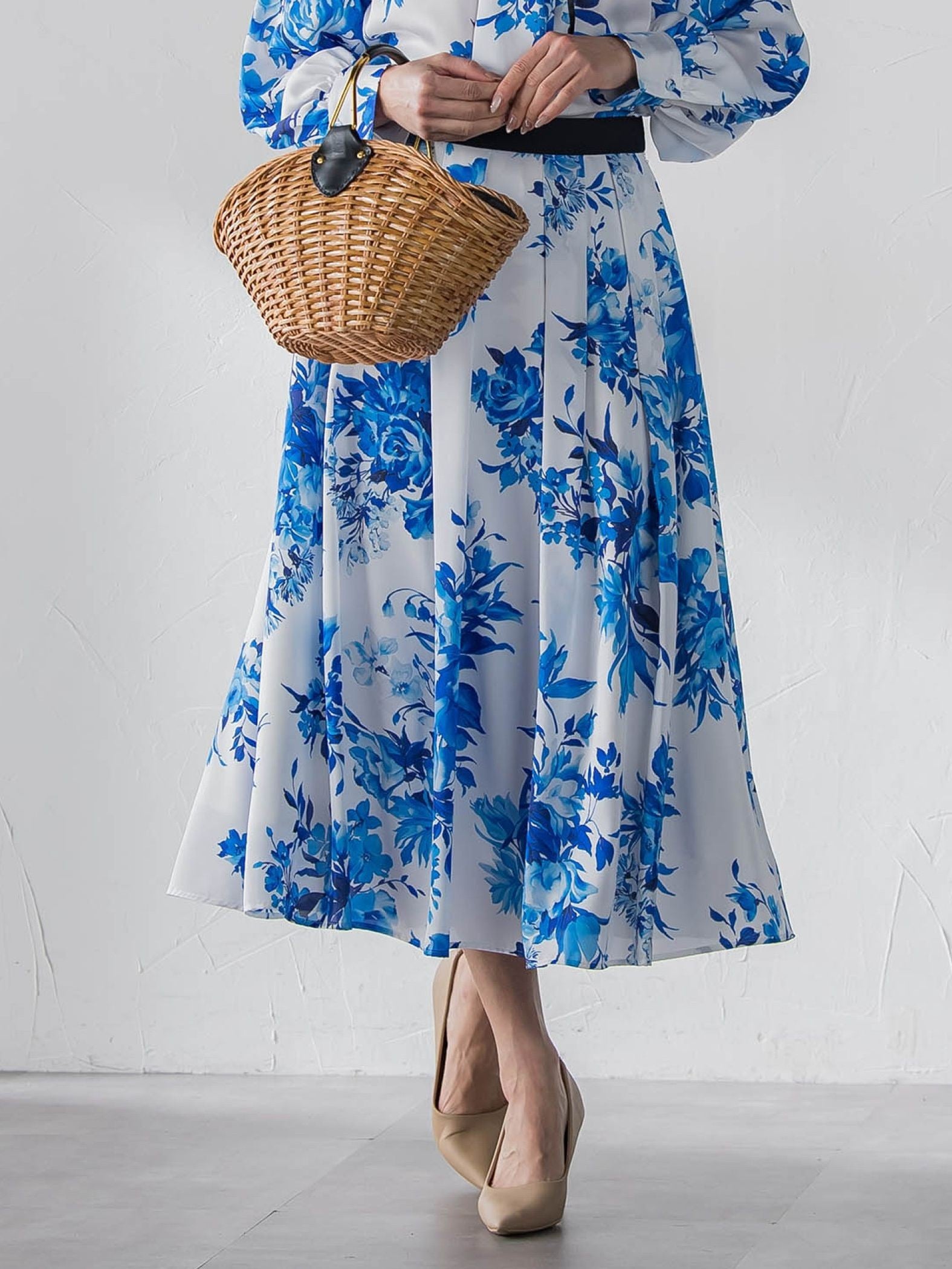 ビッグフラワーブーケスカート