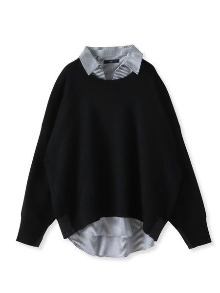 【WEB限定】”3コーデが叶う2点セット”ニット×シャツ≪手洗い可能≫