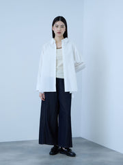 【大人の抜け感】コーマコットンバックフレアシャツ