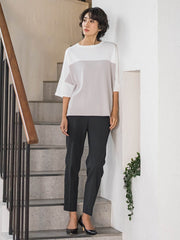 【WEB限定/+5cm丈長め】シェルタリングテーパードパンツ