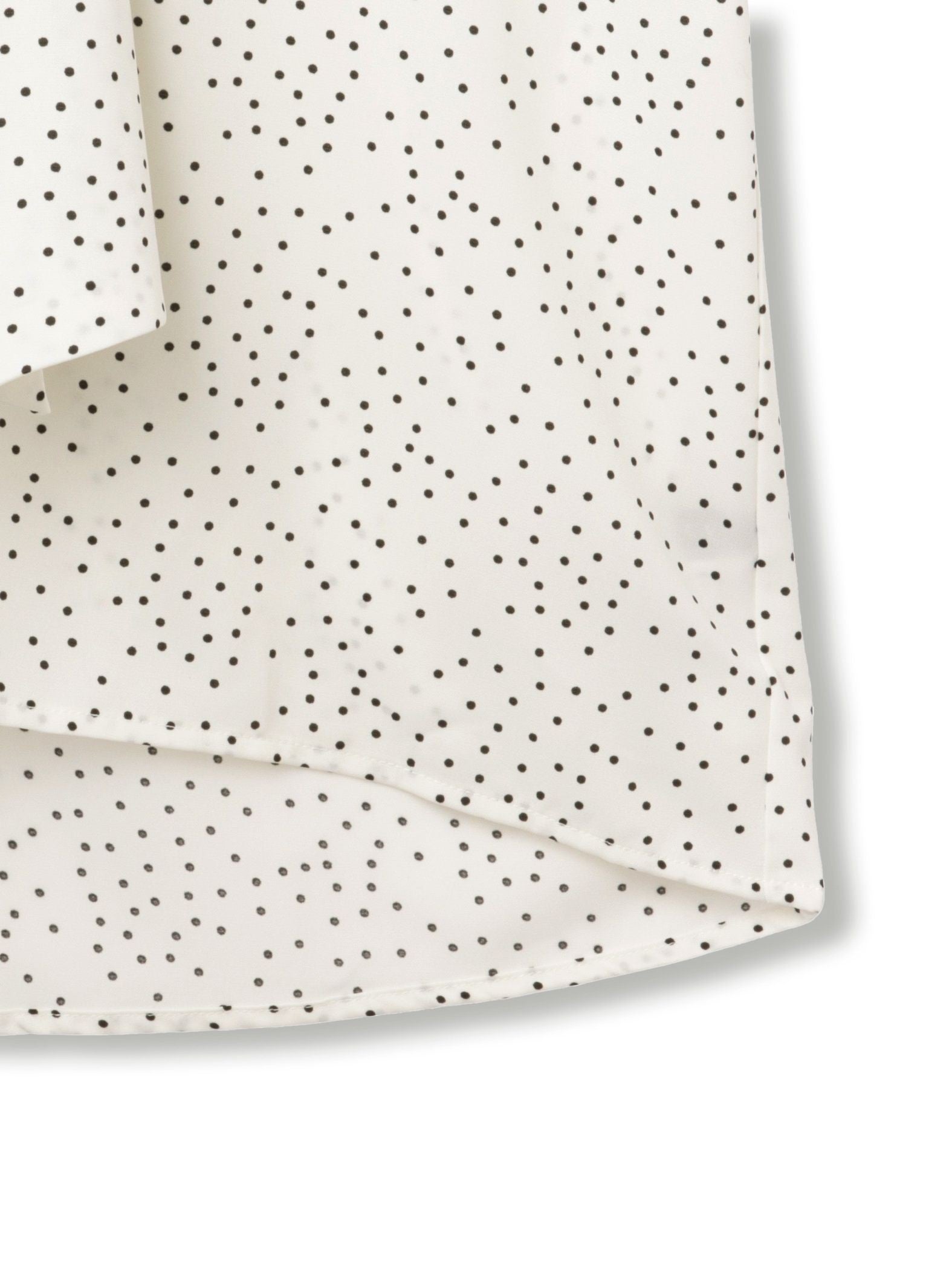 デシンVネックフリルドットボウタイブラウス