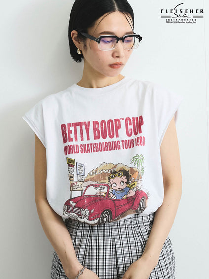 【VISION × Betty Boop™】ヴィンテージツアーノースリＴシャツ≪洗濯機で洗える≫
