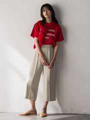 【40周年限定】復刻リネンライクイージークロップドワイドパンツ