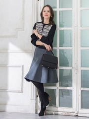 CLARENSONミックスツイードカーディガン