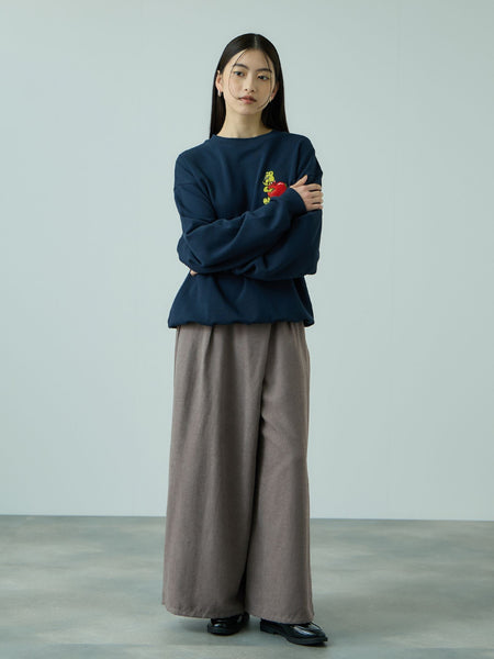 フィブリルサテンラップワイドパンツ≪洗濯機で洗える≫