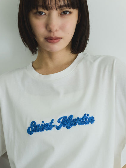 さがら刺繍ロゴTシャツ≪洗濯機で洗える≫