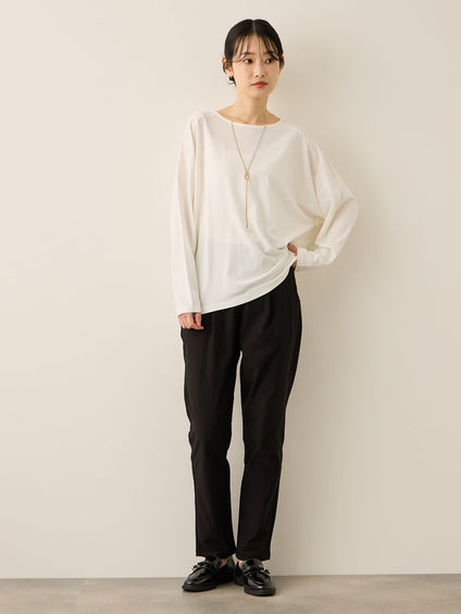 ネックレス風アクセントプルオーバー≪手洗い可能≫