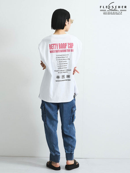 【VISION × Betty Boop™】ヴィンテージツアーノースリＴシャツ≪洗濯機で洗える≫