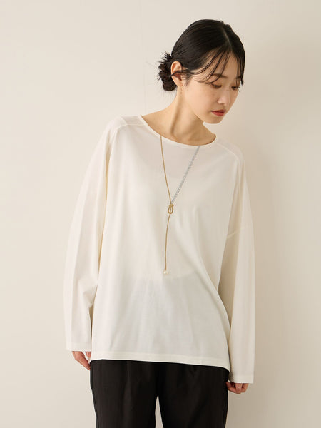 ネックレス風アクセントプルオーバー≪手洗い可能≫