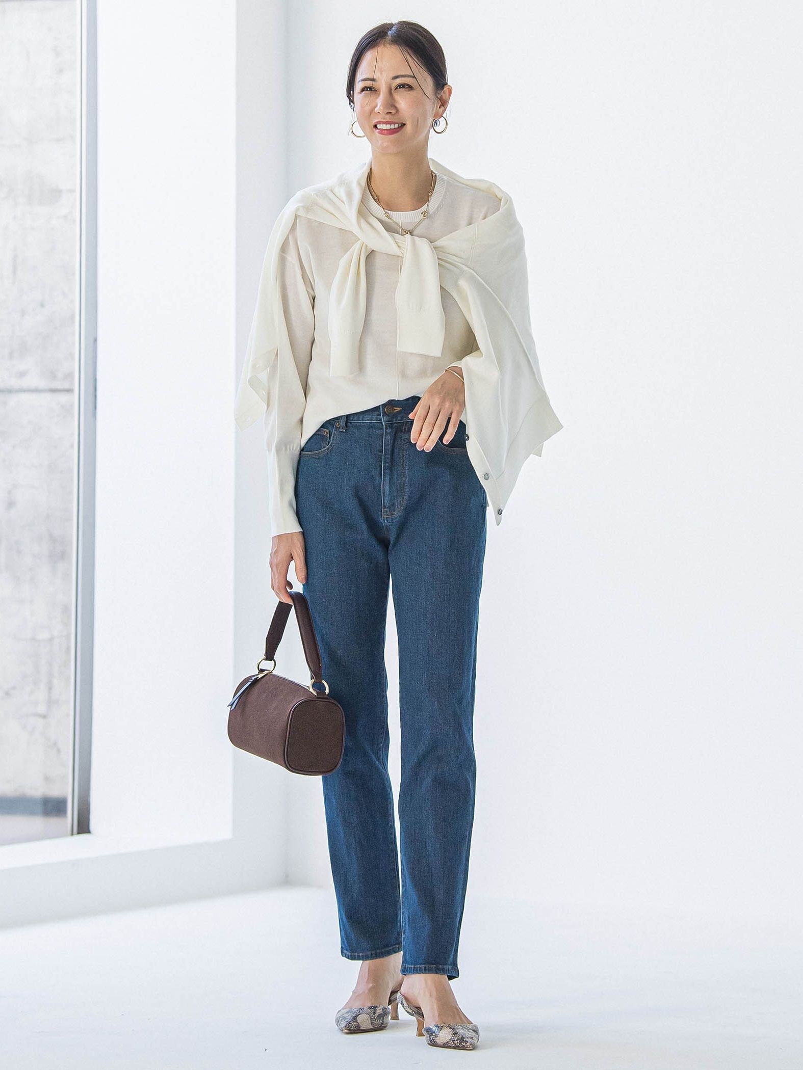 【WEB限定】ウォッシャブルウールクルーネックニット≪洗える≫