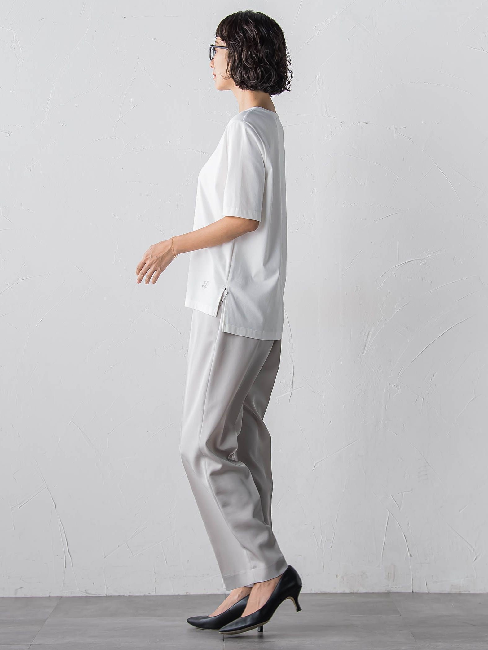 【大きいサイズ】【受注会限定】トリアセチノテーパードパンツ