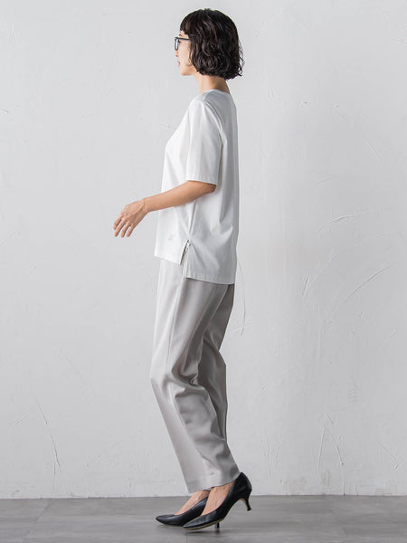 【大きいサイズ】【受注会限定】トリアセチノテーパードパンツ