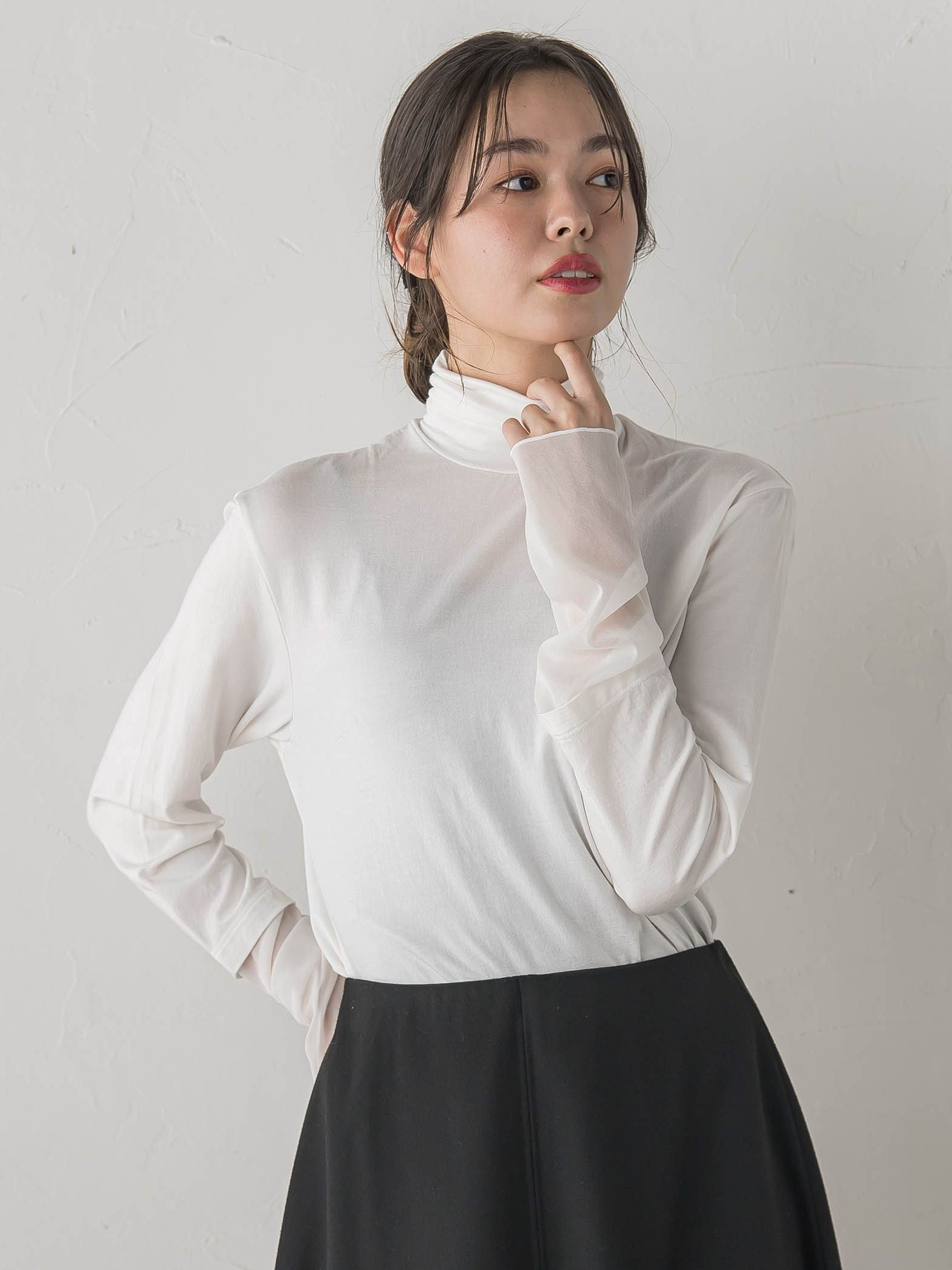 ウォッシャブルベア天竺カットソー≪洗濯機で洗える≫