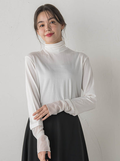 ウォッシャブルベア天竺カットソー≪洗濯機で洗える≫