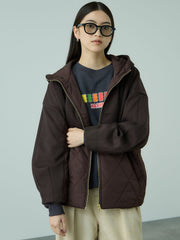 キルトダンボールコクーンスリーブブルゾン