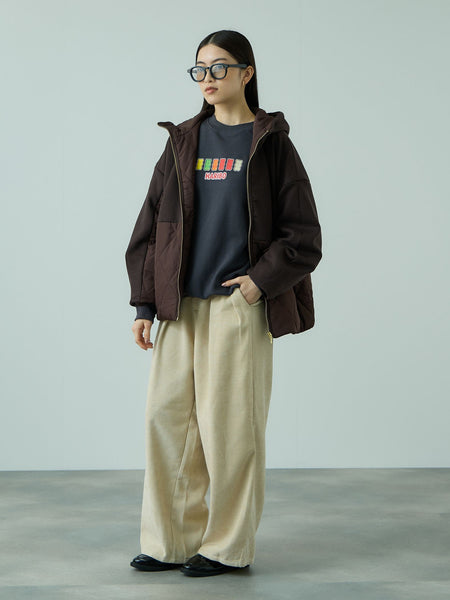 キルトダンボールコクーンスリーブブルゾン