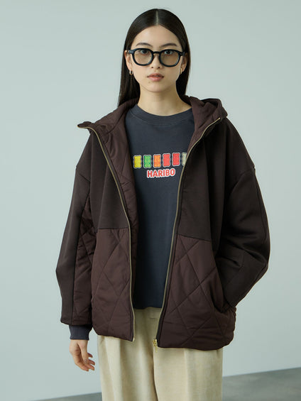 キルトダンボールコクーンスリーブブルゾン