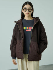 キルトダンボールコクーンスリーブブルゾン