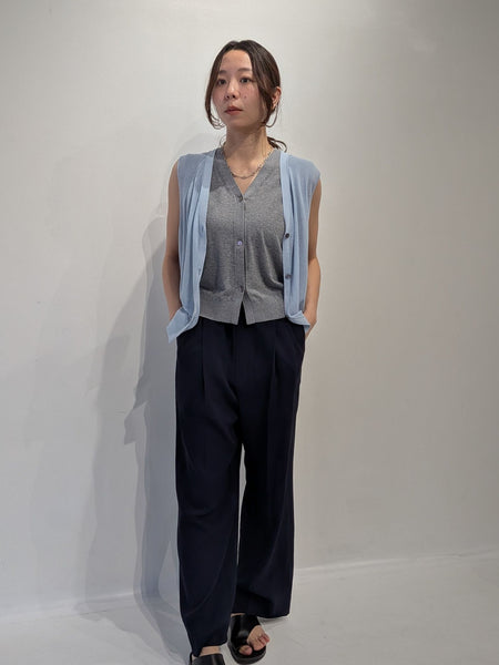 【2piece】sheer layerd vest