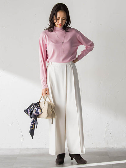 ソフィーツイルストレッチワイドパンツ ≪洗える≫