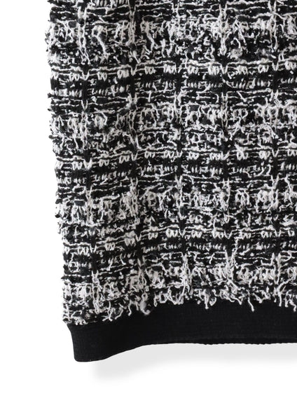 【大きいサイズ】ファンシーツイードニットジレ