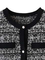 【大きいサイズ】ファンシーツイードニットジレ