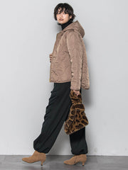 【WEB限定】4WAYキルティング×ボアブルゾン≪手洗い可能≫