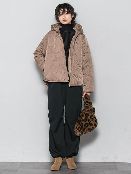 【WEB限定】4WAYキルティング×ボアブルゾン≪手洗い可能≫