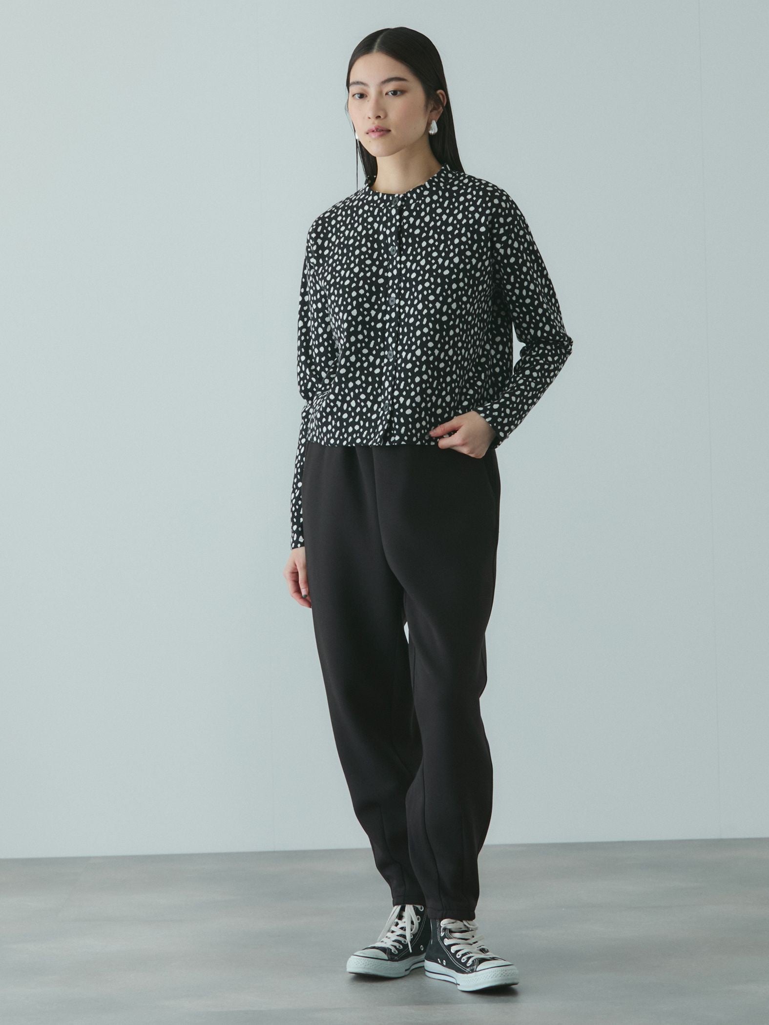 スポンディッシュバレルレッグパンツ≪手洗い可能≫