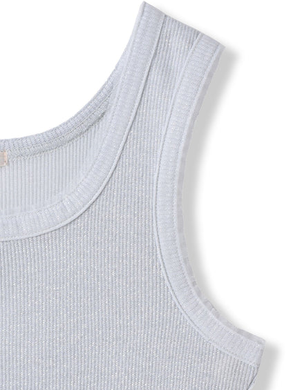 リブスクエアタンクトップ