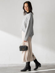 【WEB限定】ケーブル柄編みニット≪洗える≫