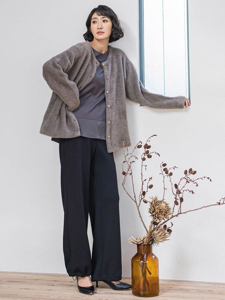 フェザーヤーンニットカーディガン