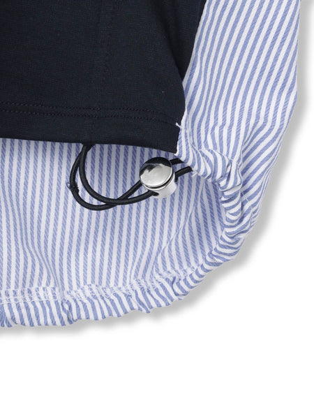 ポンチローマ異素材バックテールカットソー