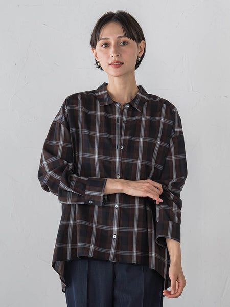 シアーチェックシャツ