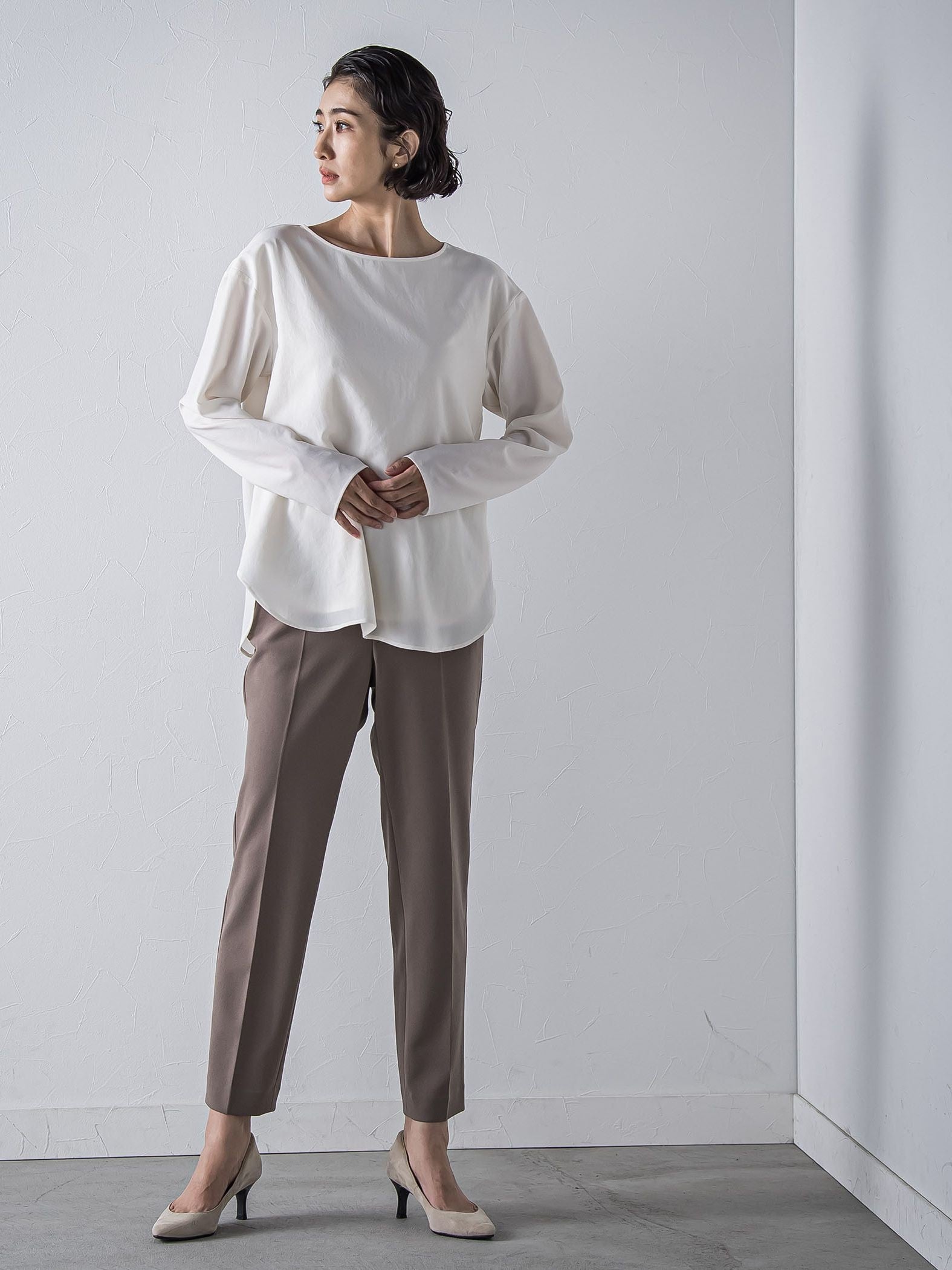 【大きいサイズ】【biyori/極】”着心地も美しさも”パーフェクトムーブパンツ≪洗濯機で洗える≫