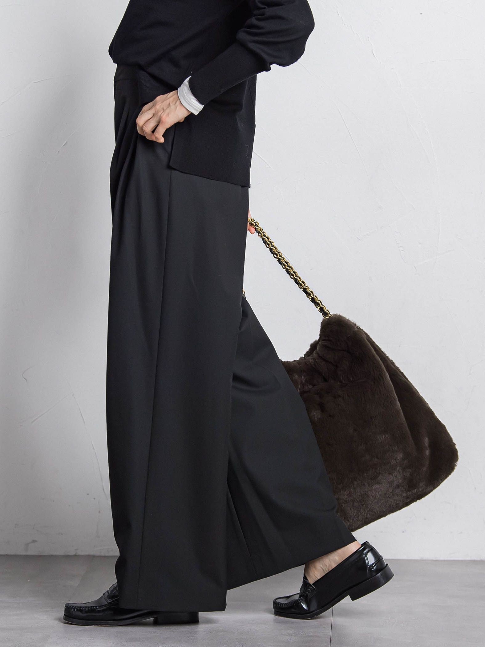 ライトウェイトストレッチワイドパンツ≪洗える≫