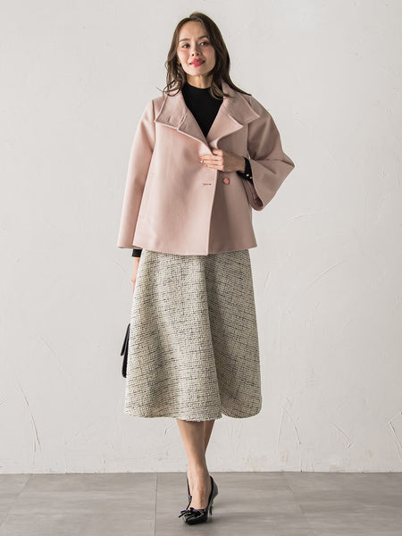 スタンドカラーショートコート