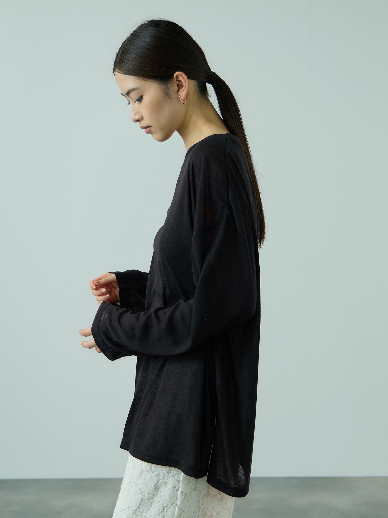 セミシアーオーバーサイズカットソー≪手洗い可能≫