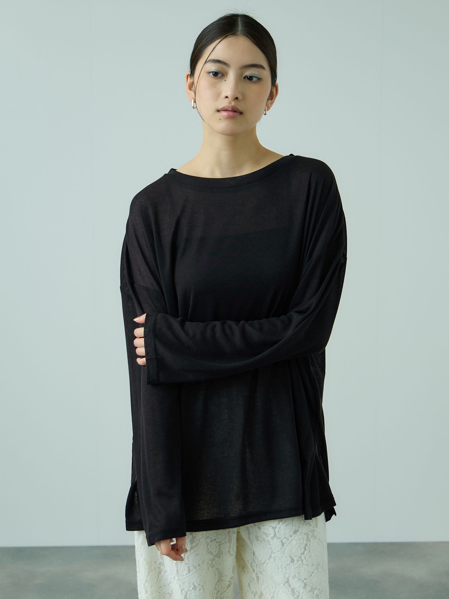 セミシアーオーバーサイズカットソー≪手洗い可能≫