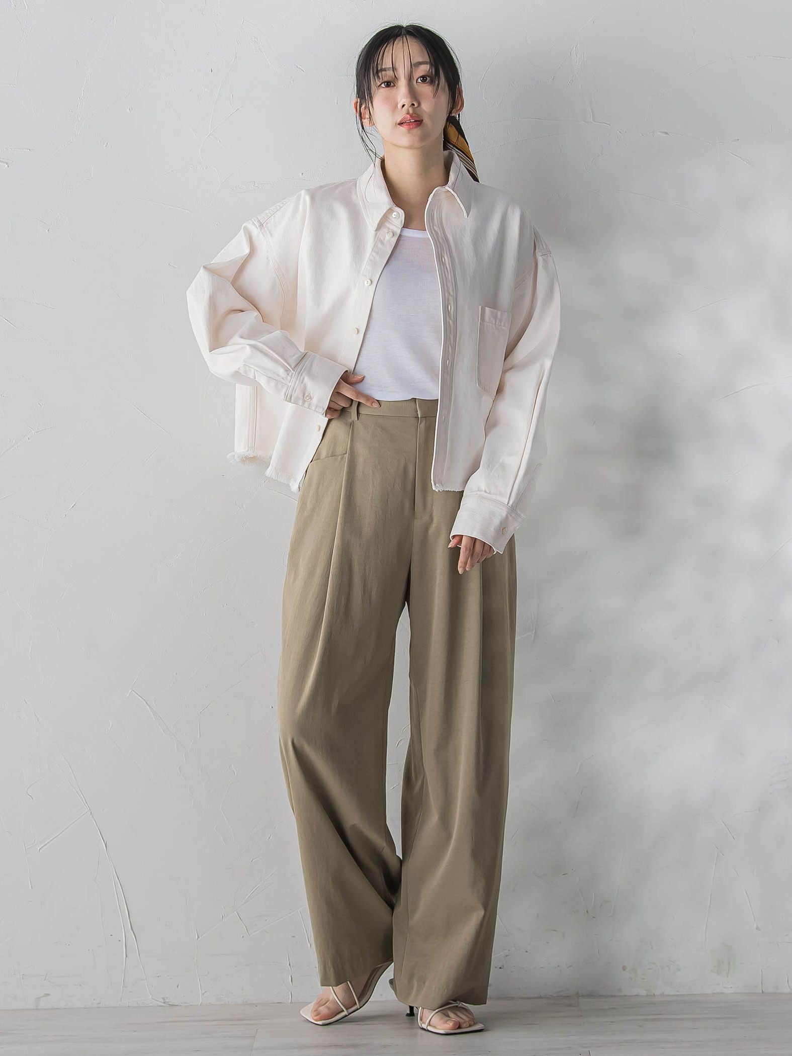 ワイドポケットタックパンツ