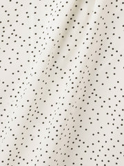 デシンVネックフリルドットボウタイブラウス