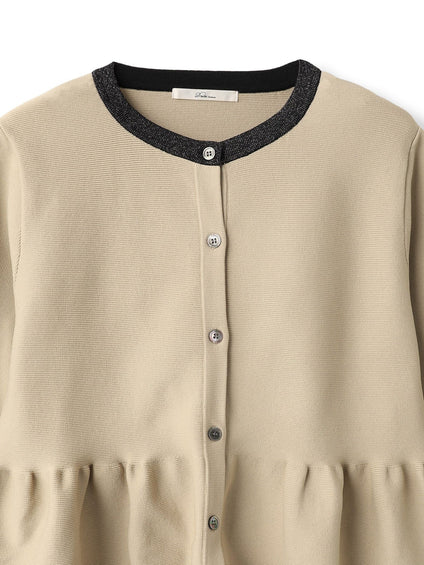 ペプラムカーディガンニット≪手洗い可能≫