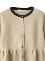 ペプラムカーディガンニット≪手洗い可能≫