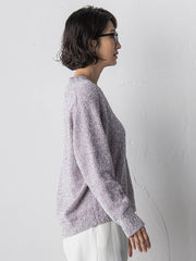 【大きいサイズ】ツヤモールVネックニット