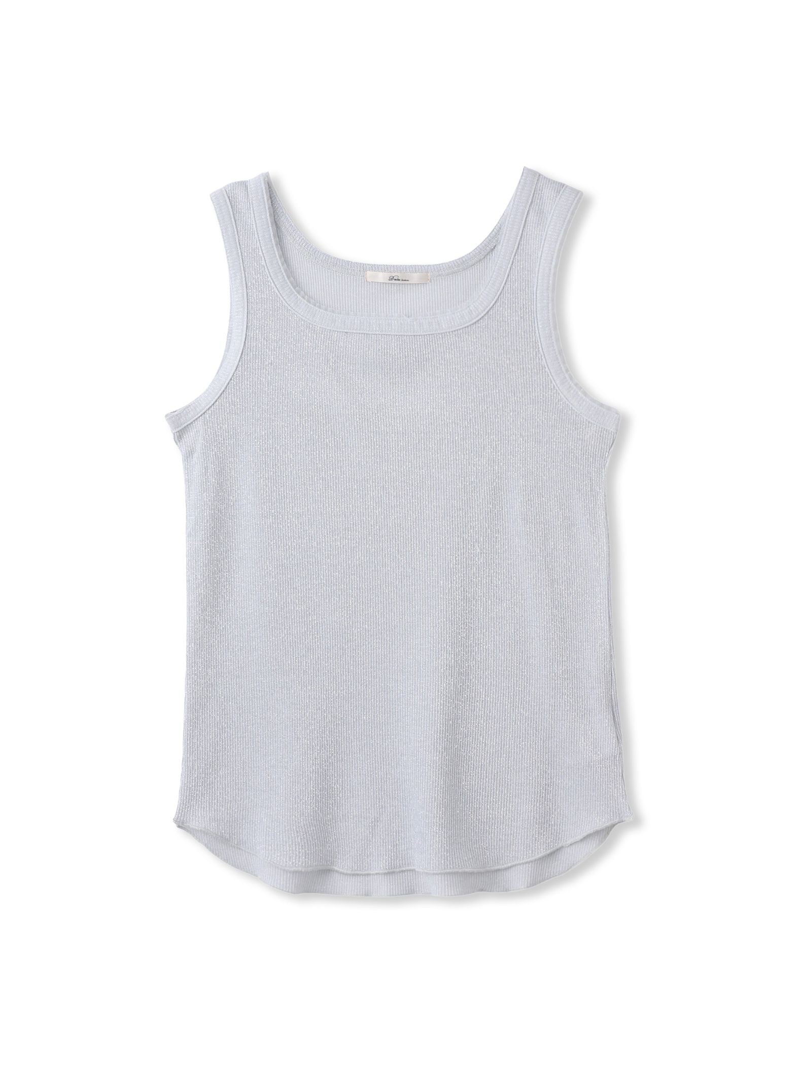 リブスクエアタンクトップ